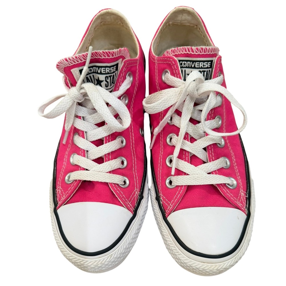 Converse Chuck Taylor All Star Low Top Pink Canvas Sneakers Womens 7